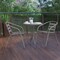 Flash Furniture Lila 23.75in Round Glass Top Metal Table with 2 Silver Aluminum Slat Stack Chairs TLH-071RD-017CSV2-GG - alternate 10